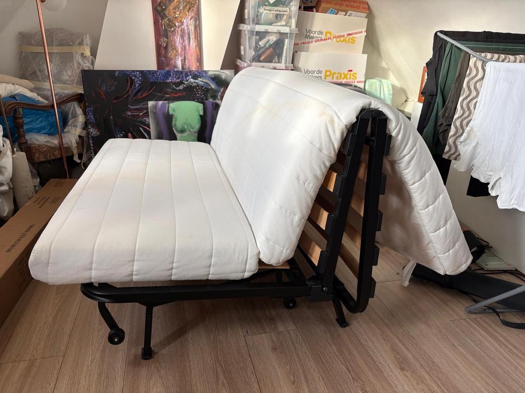 Gratis IKEA 2-zits slaapbank, Ophalen, Gebruikt, Wit, Tweepersoons