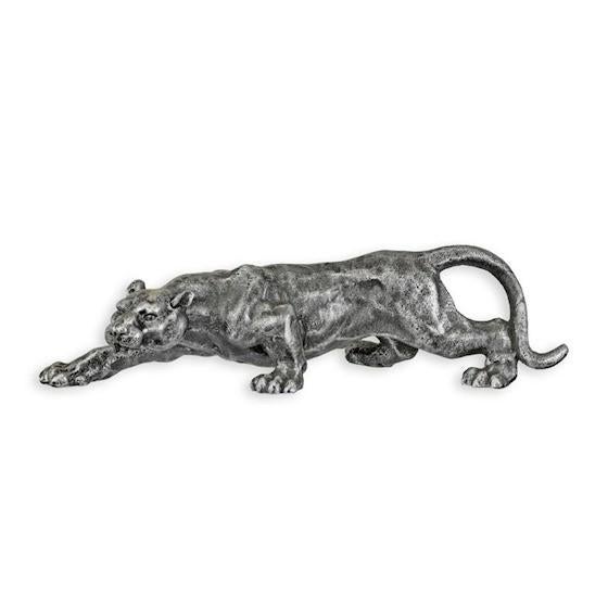 Zilverkleurige Panter Beeldje - Elegant en Decoratief, Ophalen of Verzenden