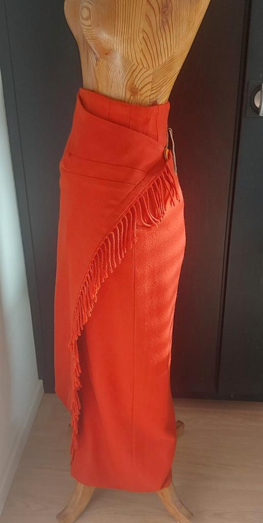 Pauw Amsterdam lange overslagrok 1, Kleding | Dames, Rokken, Gedragen, Maat 36 (S), Rood, Onder de knie, Verzenden