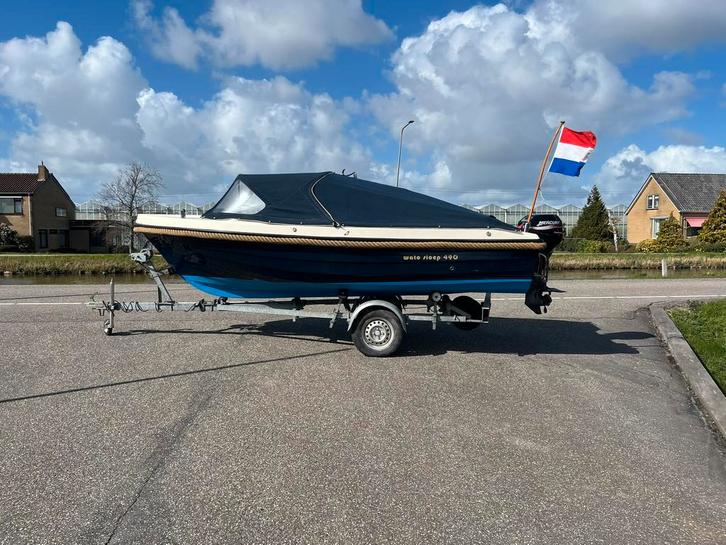 Wato 490, Watersport en Boten, Sloepen, Zo goed als nieuw, Tot 10 pk, 3 tot 6 meter, Buitenboordmotor, Benzine, Polyester, Ophalen