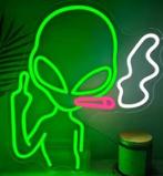 LED lamp neon stijl Alien met joint (38x34cm), Ophalen of Verzenden, Nieuw, Lichtbak of (neon) lamp