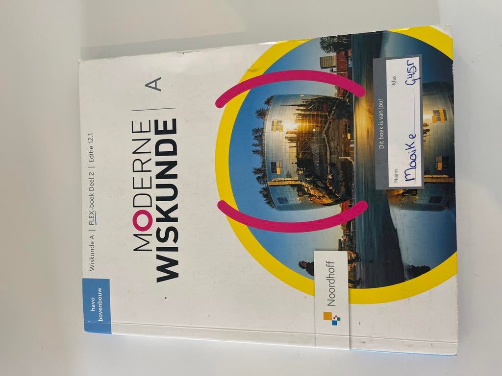 Moderne Wiskunde A FLEX-boek Deel 2 HAVO Editie 12.1, Ophalen of Verzenden, Gelezen, HAVO, Wiskunde A