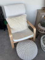 2 ikea fauteuils, nette staat met voetenbank, Huis en Inrichting, Fauteuils, Ophalen, Gebruikt, 75 tot 100 cm, 50 tot 75 cm