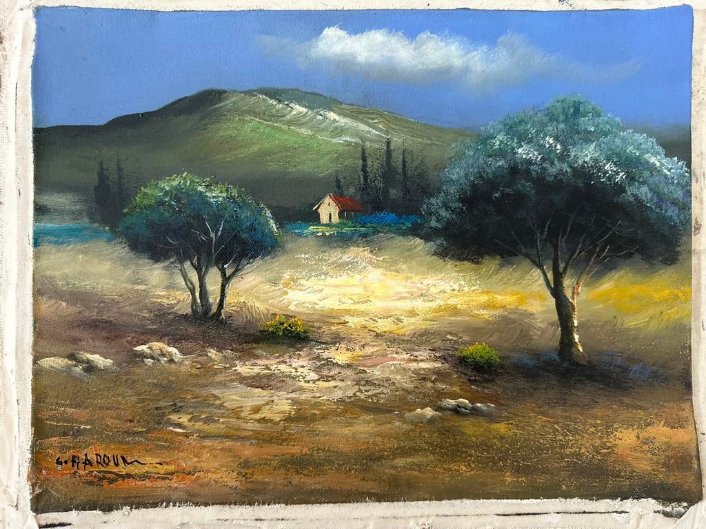 Schilderij, olieverf, canvas | Landschapsmotief 30*40, Ophalen of Verzenden