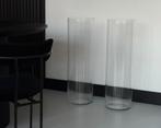 Glazen Vazen 80cm hoog, Huis en Inrichting, Gebruikt, Overige kleuren, Ophalen of Verzenden, Glas