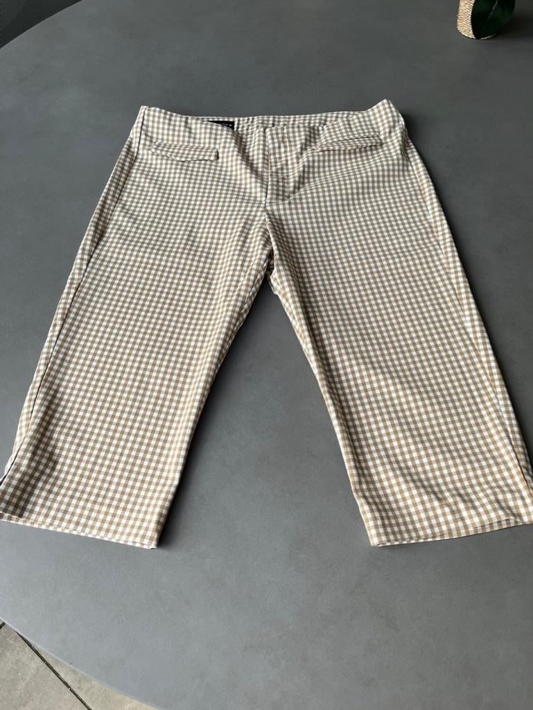 Bruin/witte Vichy ruit Zara Capribroek, maat L, Bruin, Verzenden, Zara, Maat 42/44 (L)