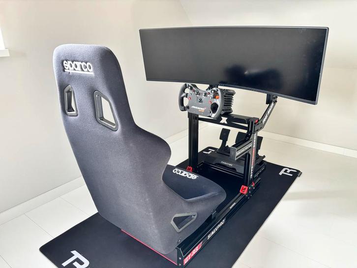 Simrig Fanatec Sparco Samsung 49inch Ultrawide, Computers en Software, Joysticks, Zo goed als nieuw, Ophalen