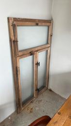 Kozijn, raam, venster, vintage, oldskool houten kozijn., Raamkozijn, Inclusief glas, 75 tot 150 cm, Hout