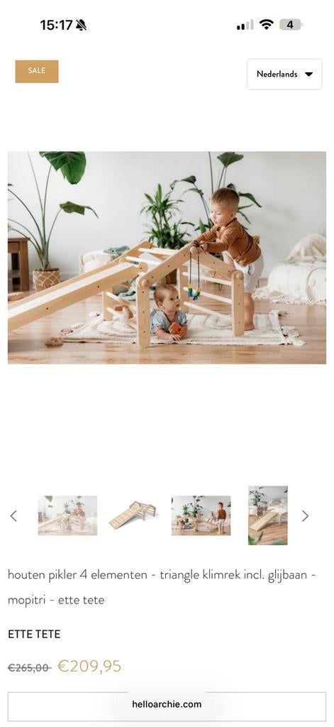 Ette tette fipitri klimrek met tent, Ophalen, Zo goed als nieuw