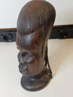 Afrikaanse Ebbenhout Buste - 24cm, Antiek en Kunst, Ophalen of Verzenden