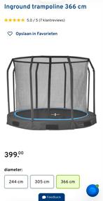 Gloednieuwe Inground trampoline 366 cm, Ophalen, Nieuw