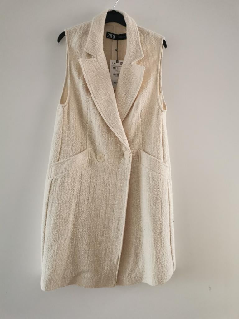 ZARA gilet met structuur mt. M, Kleding | Dames, Truien en Vesten, Maat 38/40 (M), Verzenden, Nieuw, Zara