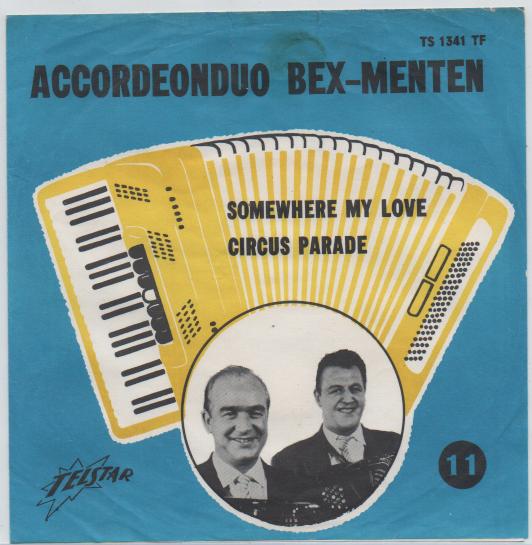 Duo Bex- Menten- Somewhere my Love Telstar, Verzenden, Zo goed als nieuw, Overige formaten, Levenslied of Smartlap