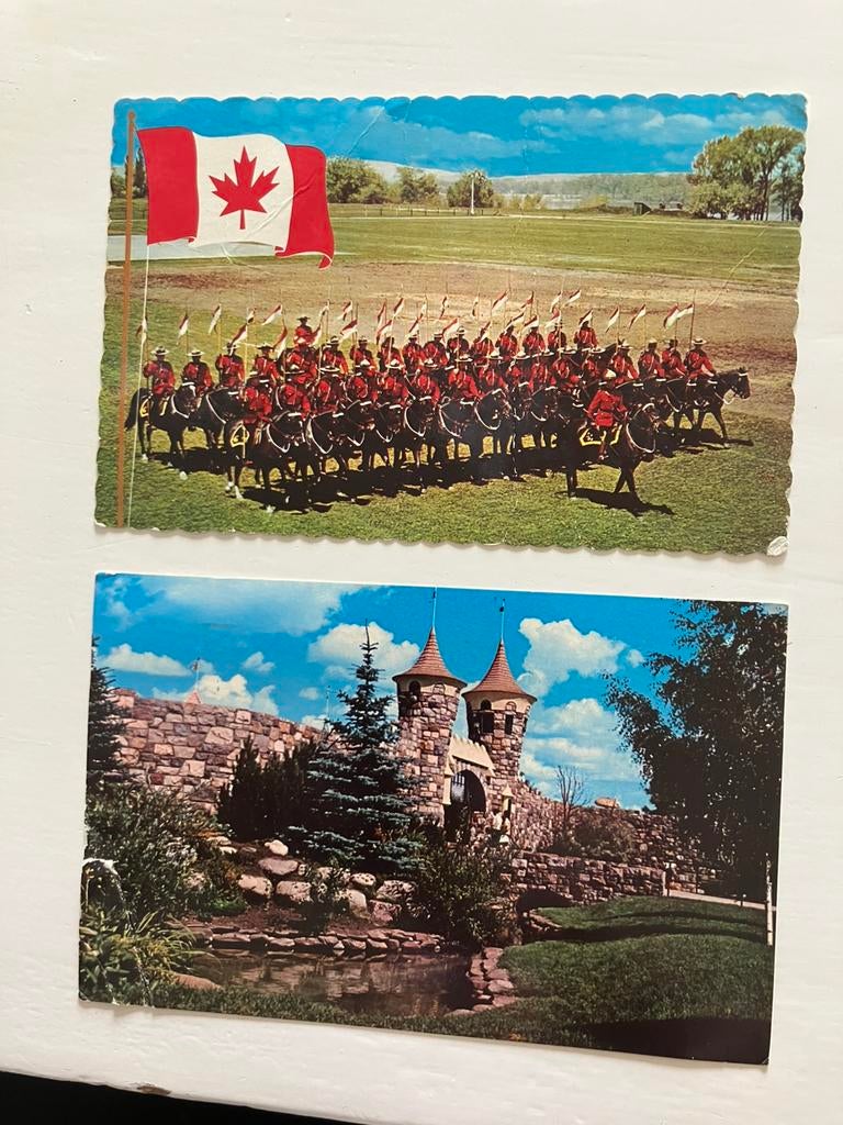 2 retro ansichtkaarten Canada beschreven, Ophalen of Verzenden, Buiten Europa