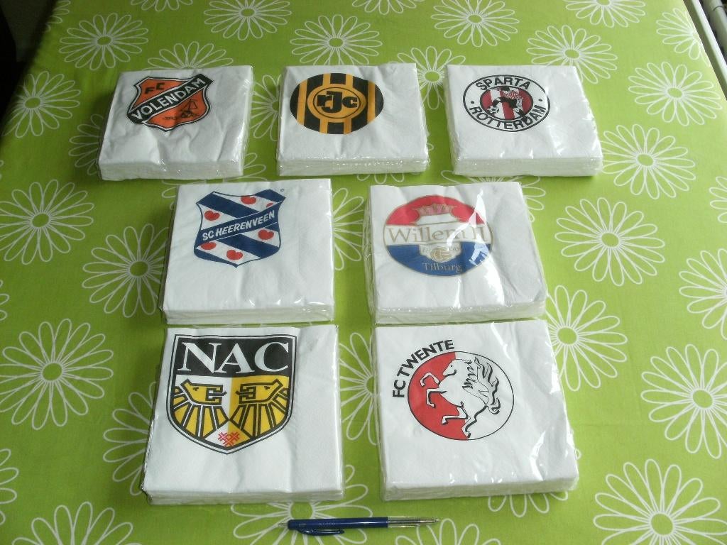 Vintage servetten van je favoriete club! Nieuw in verpakking, Ophalen of Verzenden, Nieuw, Overige binnenlandse clubs, Overige typen