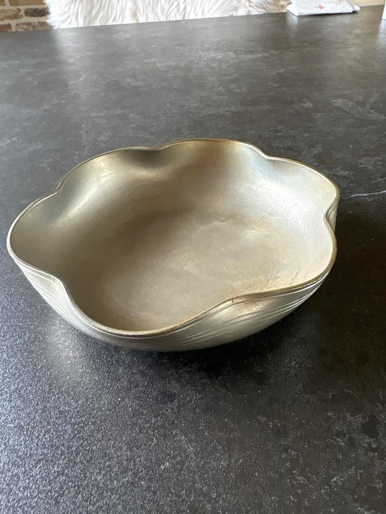 Vintage tinnen schaal van G. Meeuws & Zoon Den Haag, Antiek en Kunst, Antiek | Tin, Ophalen