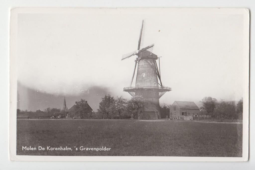 096 's Gravenpolder Molen De Korenhalm B10, Verzenden, 1940 tot 1960, Ongelopen, Zeeland