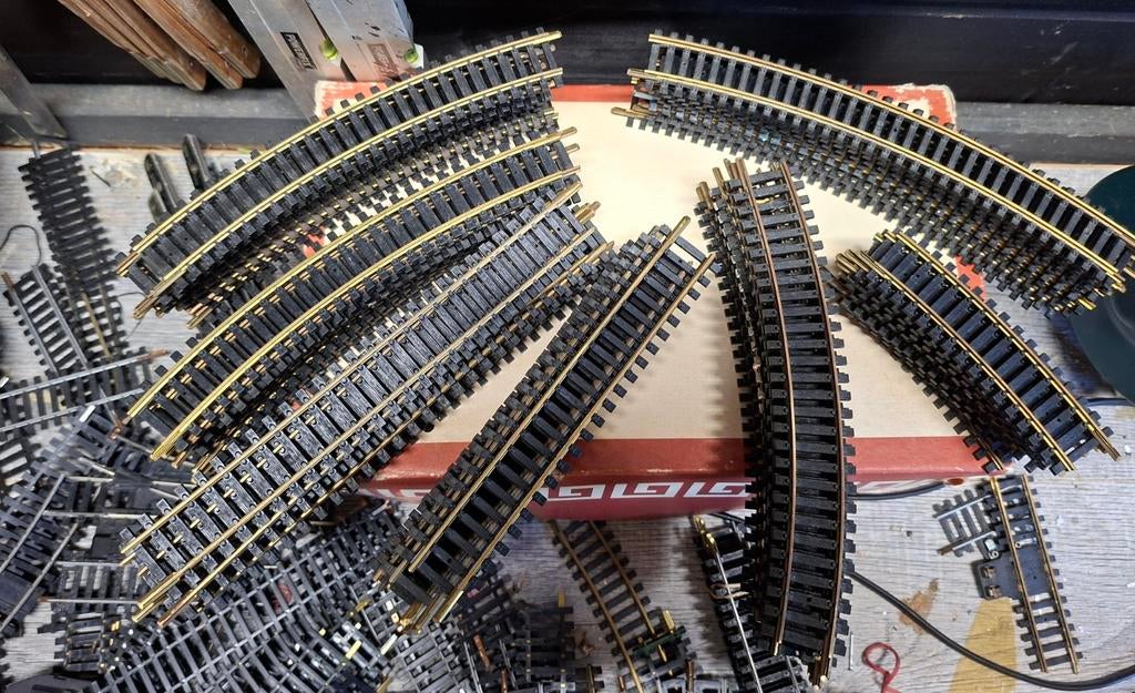 Fleischmann rails min 100 stuks, Hobby en Vrije tijd, Modeltreinen | H0, Gebruikt, Gelijkstroom, Fleischmann, Rails