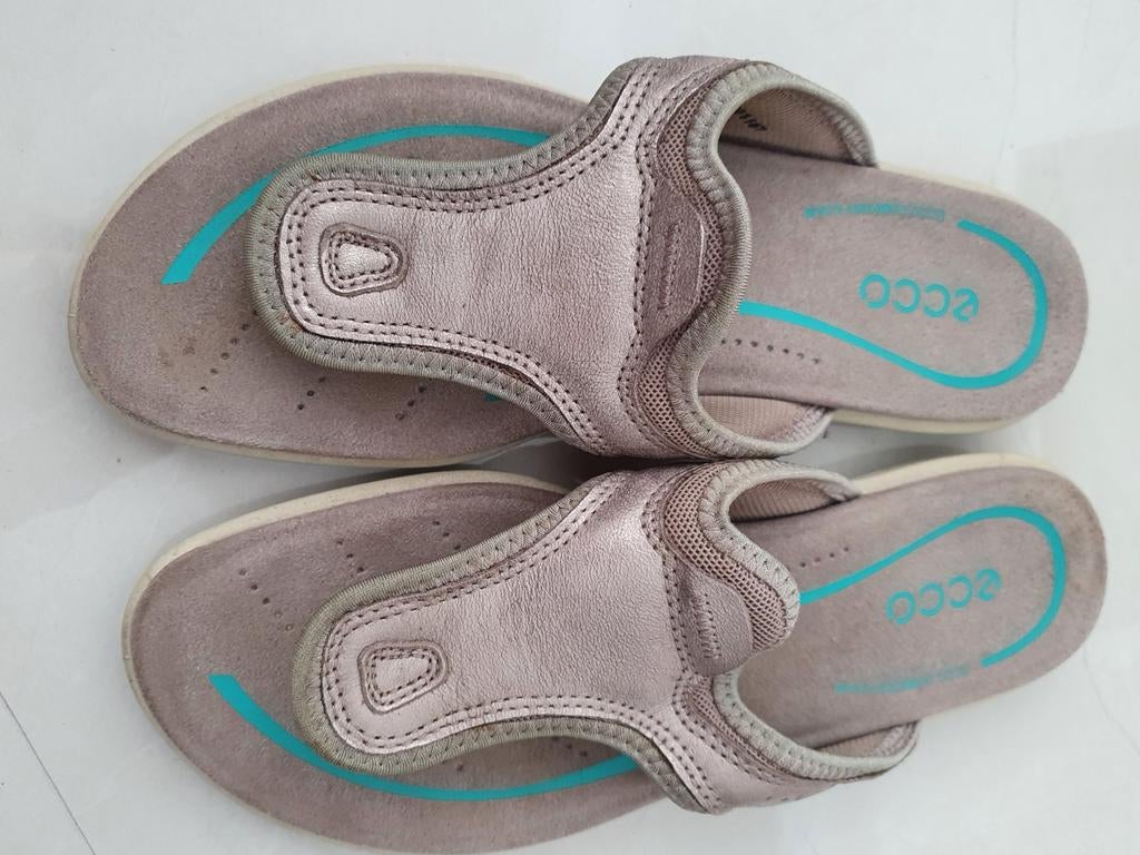 Ecco leren teen slippers maat 37, Slippers, Ecco, Ophalen of Verzenden, Zo goed als nieuw
