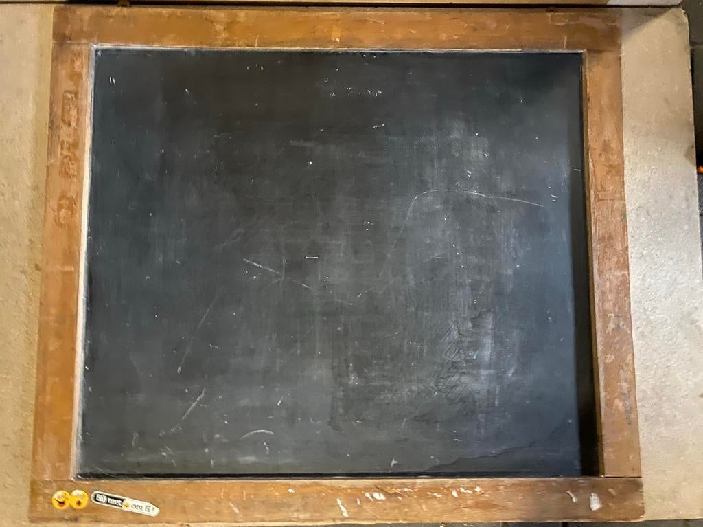 Krijtbord schoolbord 100 cm breed, 88 cm hoog, Ophalen, Gebruikt, Krijtbord