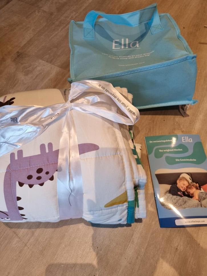Verzwaringsdeken Ella Dino 3,2 kg, Kinderen en Baby's, Dekens, Slaapzakjes en Inbakerproducten, Zo goed als nieuw, Deken, 100 cm of meer