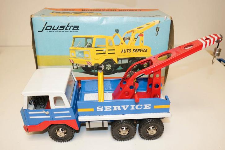 Joustra 698 kraanwagen in doos 1:18 Top staat made in France, Antiek en Kunst, Antiek | Speelgoed, Ophalen of Verzenden