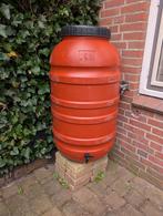 Oranje regenton 220 liter incl. kraan, Ophalen, Kunststof, Gebruikt, Met kraantje