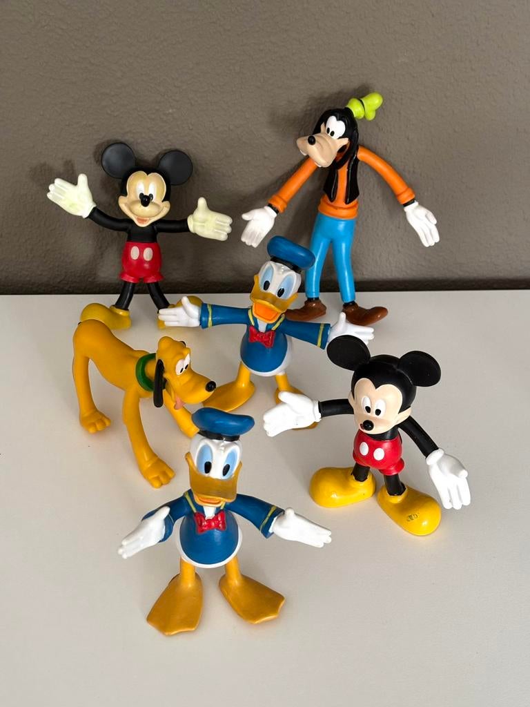 Disney Mickey Mouse Donald Duck Goofy & Pluto figuren, Verzamelen, Ophalen of Verzenden, Mickey Mouse, Zo goed als nieuw, Beeldje of Figuurtje