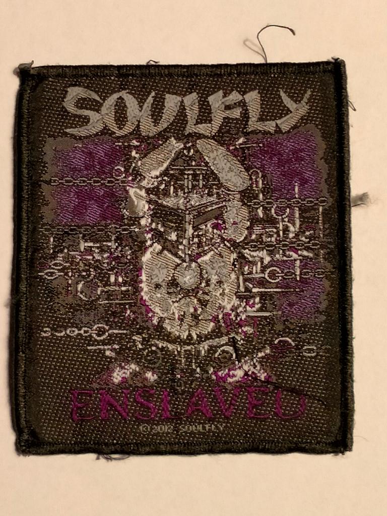 Soulfly Enslaved logo patch embleem metal rock muziek, Ophalen of Verzenden, Gebruikt, Kleding