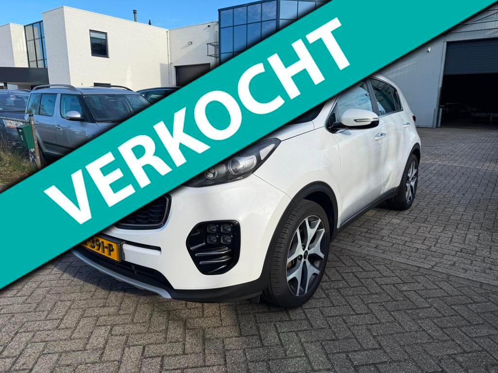 Kia Sportage 1.6 T-GDI GT-Line First Edition Bj 2017 Exportp, Auto's, Kia, Voorwielaandrijving, Gebruikt, 4 cilinders, Wit
