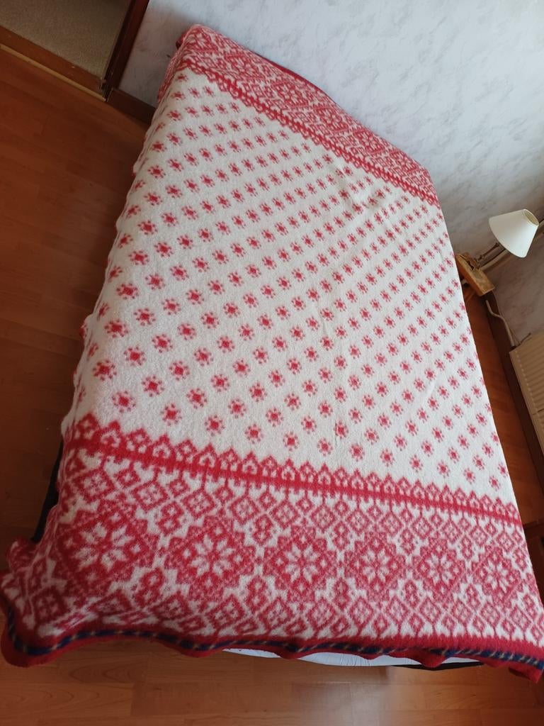 Wollen deken zgan, Huis en Inrichting, Woonaccessoires | Plaids en Woondekens, Ophalen, Zo goed als nieuw