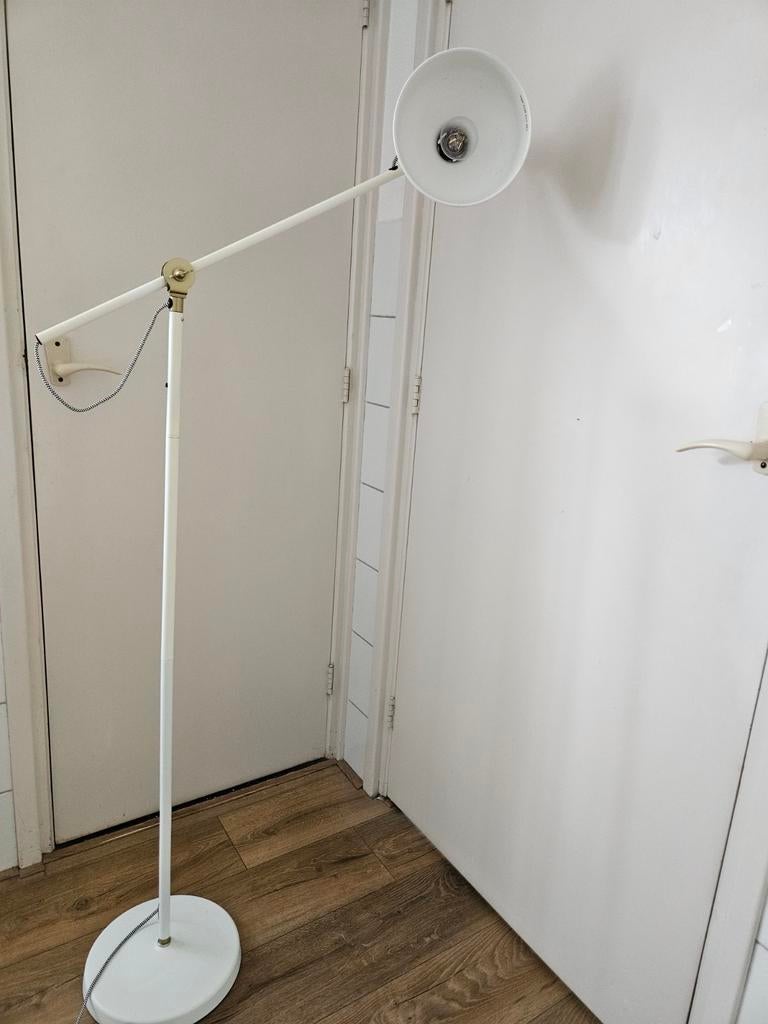 Ikea G1209 Staande Schemerlamp - Wit (licht verkleurd), Ophalen, Gebruikt, 100 tot 150 cm, Metaal