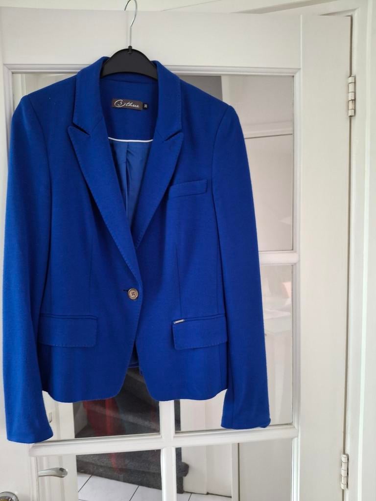 Jasje blauw, Kleding | Dames, Jasjes, Kostuums en Pakken, Maat 38/40 (M), B three, Blauw, Ophalen of Verzenden