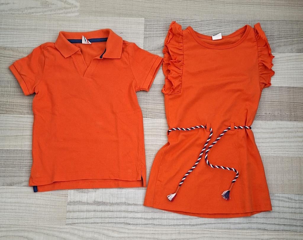 Koningsdag mt 98/104 jurk en/of polo p/s 2,00, Kinderen en Baby's, Kinderkleding | Maat 98, Jongen of Meisje, Ophalen of Verzenden