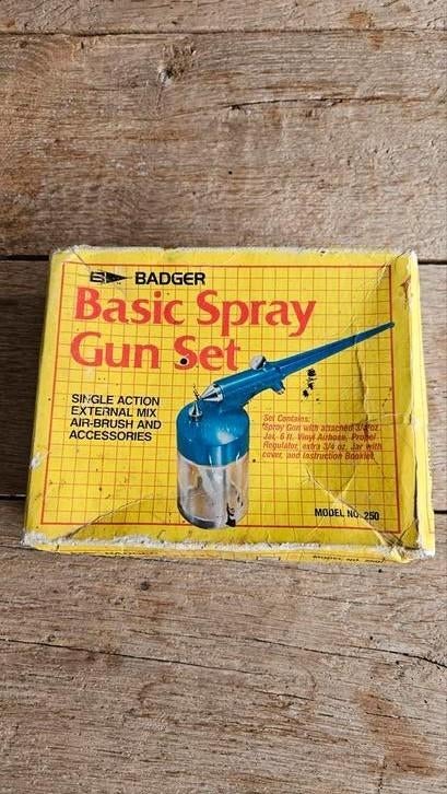 Vintage Badger Basic Spray Gun Set Model 250-1, Ophalen