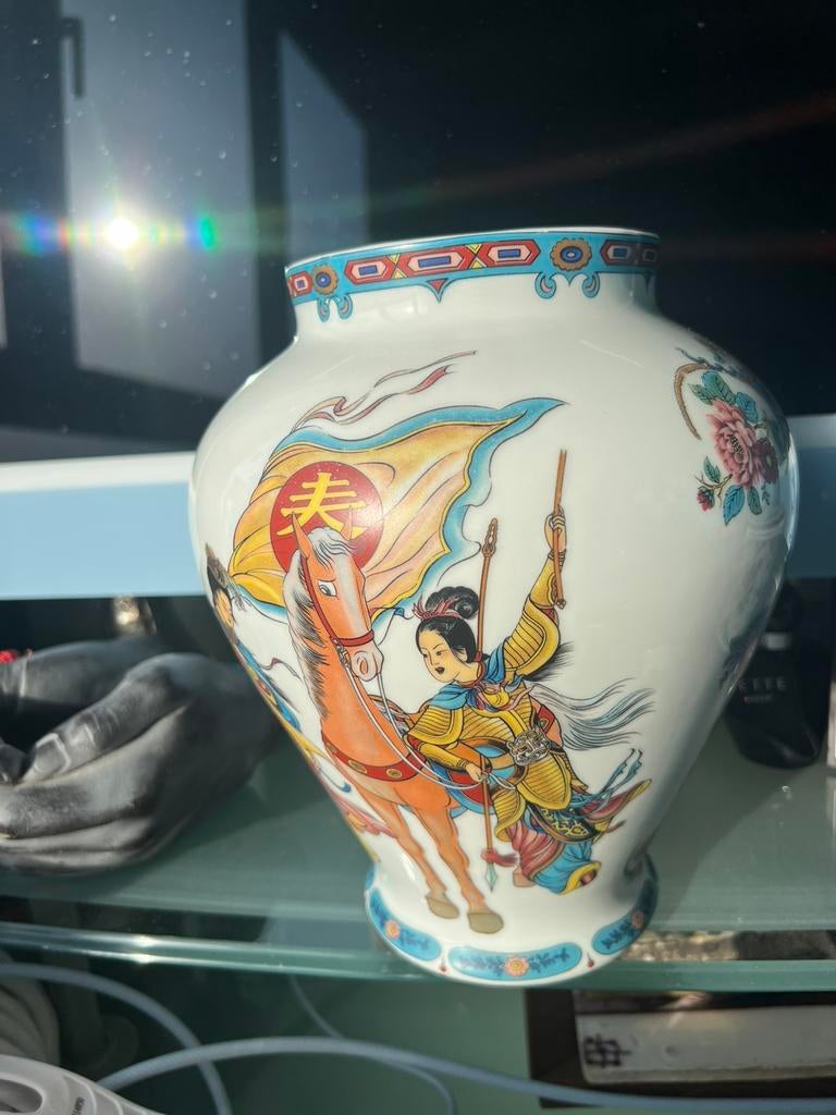 Oude chinese grote vaas 35x20 cm, Ophalen of Verzenden