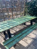 Picknicktafel douglashout en stalen poten, Ophalen, Gebruikt, Hout