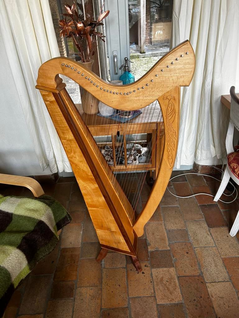 Handgemaakte 34 snarige keltische harp, Muziek en Instrumenten, Snaarinstrumenten | Harpen, Ophalen, Zo goed als nieuw