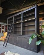 XXL Zwarte boekenkast | Chique Bibliotheekkast |  #343, Huis en Inrichting, Kasten | Boekenkasten, Niet ingevuld, Met deur(en)