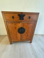 Antique Chinese kleine kast 2 deuren/2 laden, Ophalen