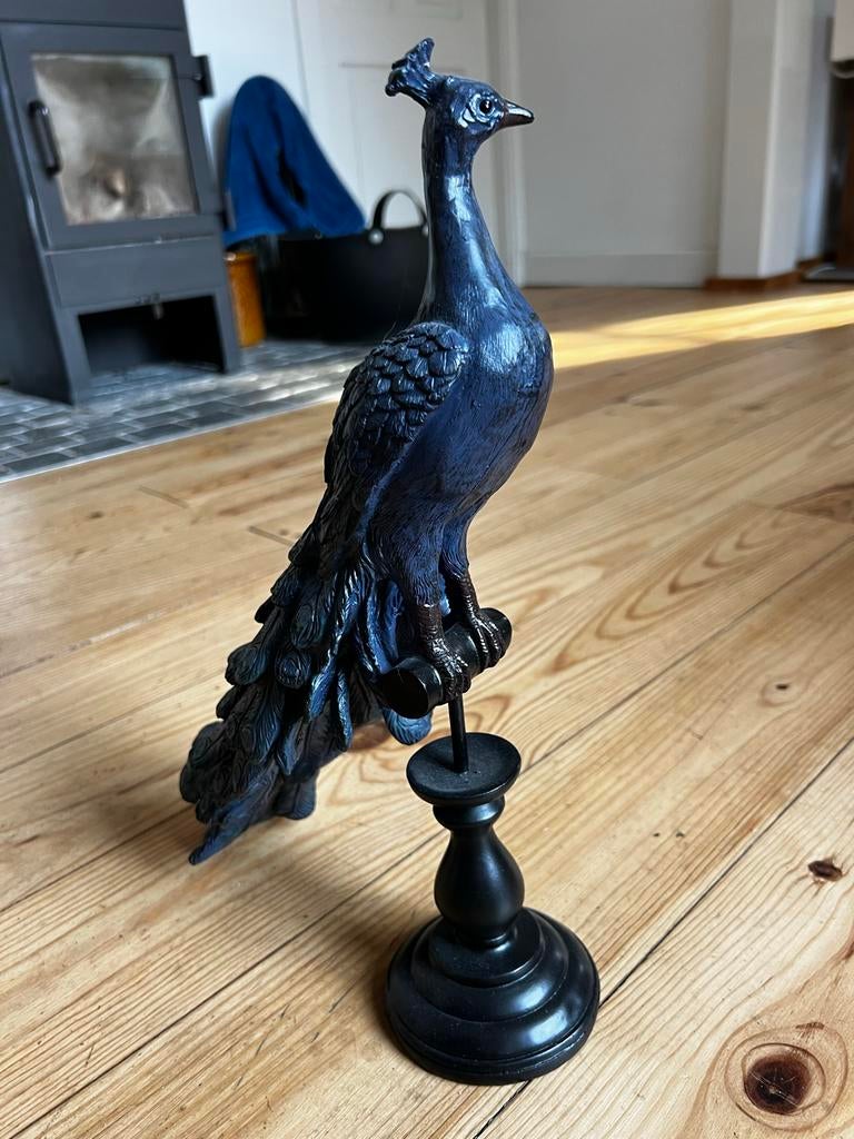 Decoratieve Pauw op Voet - 41cm hoog, Huis en Inrichting, Meerkleurig, Nieuw, Kunststof, Ophalen of Verzenden