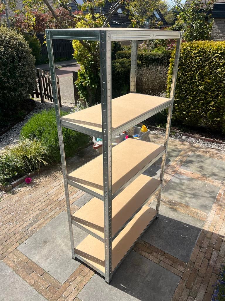 4x Stevig aluminium stellingkast / opberkaat, Ophalen, Gebruikt