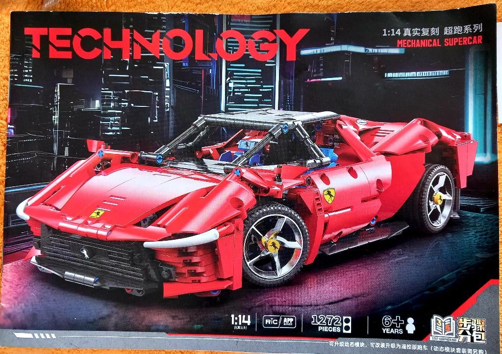 Technology bouwdoos Ferrari Daytona 1:14 , bouwstenen, Overige merken, Auto, Groter dan 1:32, Nieuw
