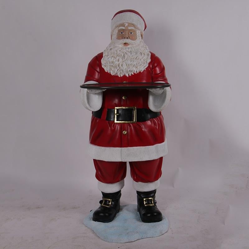 Santa with Tray – Kerstman beeld - Hoogte Kerstman 183 cm, Diversen, Kerst, Ophalen, HorecaBeelden, Nieuw, HorecaBeelden