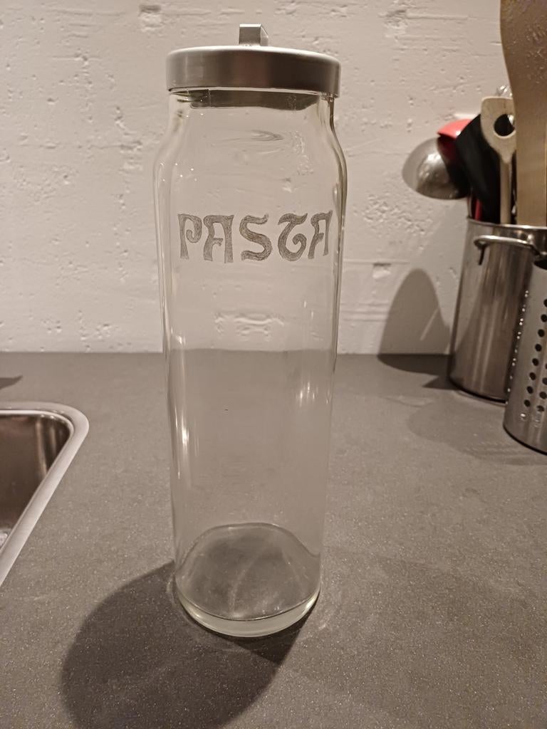 Spaghetti voorraadpot glas, Ophalen, Gebruikt, Glas, Pot, Bus of Blik