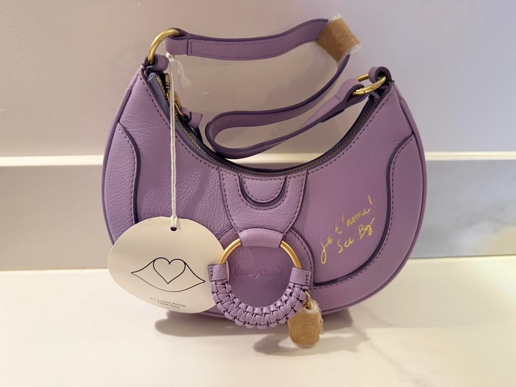 See by Chloe hana schoudertas lila, Sieraden, Tassen en Uiterlijk, Tassen | Damestassen, Ophalen of Verzenden, Nieuw, Paars, Schoudertasje