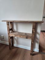 Houten wandtafel met extra plank, Huis en Inrichting, Tafels | Sidetables, Ophalen, 25 tot 50 cm, Rechthoekig
