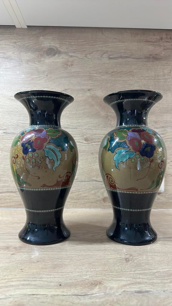 Antieke Art Deco Vazen – Plateelbakkerij De Duif Den Dolder, Ophalen of Verzenden