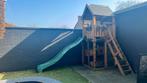 Speelhuisje incl. Glijbaan, trap en accessoires., Ophalen, Gebruikt, Hout