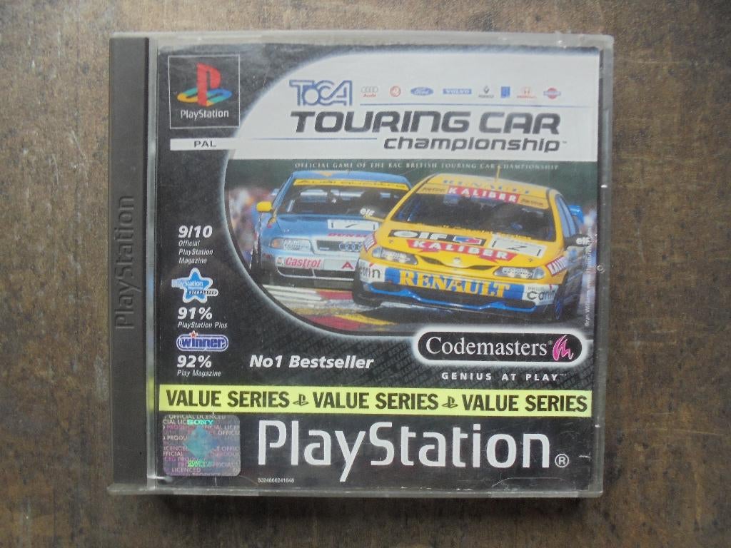 Toca Touring Car Championship voor PS1 (zie foto's), Spelcomputers en Games, Games | Sony PlayStation 1, Gebruikt, 1 speler, Racen en Vliegen
